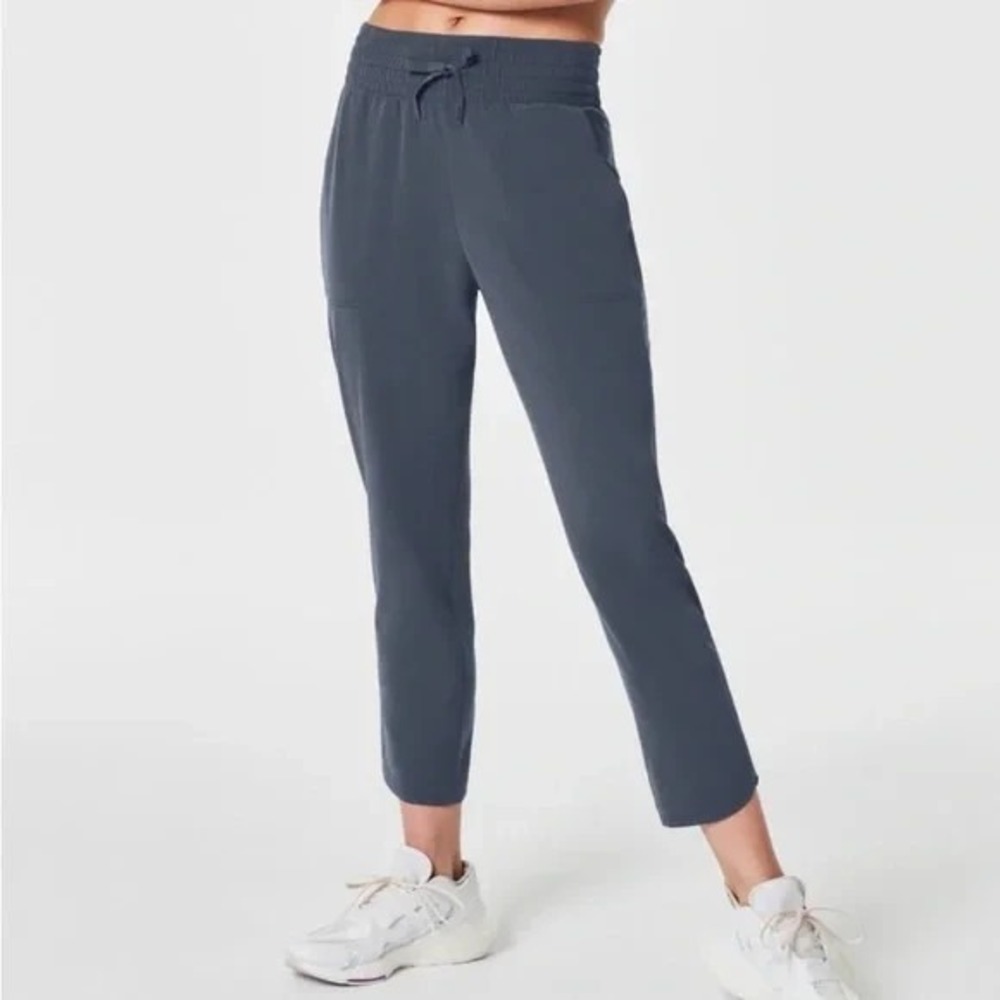 Spanx Casual Fridays Tapered Pant Womens‎ Large Dark Storm Blue 50678R